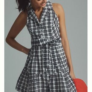 Maeve Plaid Mini Shirt Dress, 18W